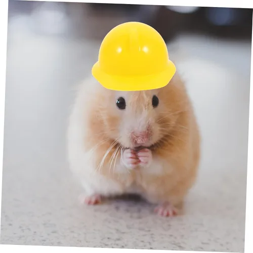 Vista 2 de COLLBATH 40 cascos de construcción en miniatura para accesorios de muñecas, adornos para pasteles, gorras de seguridad para mascotas, decoraciones