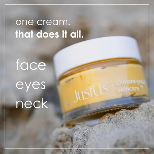 Vista 2 de Just Us Skincare, crema facial avanzada de día y noche para pieles maduras, hidrata profundamente, reafirma y suaviza los signos visibles