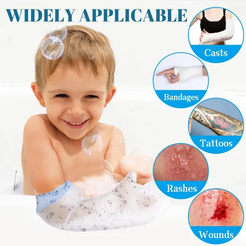 Vista 6 de Fundas de fundición para brazo de ducha, funda impermeable de mano fundida, protector de fundición para niños, para ducha, bolsa de sellado