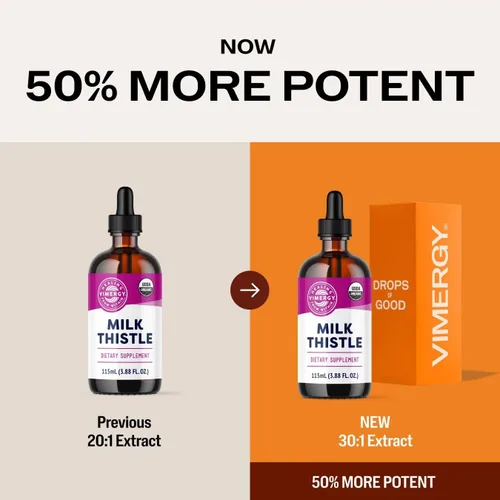 Vista 5 de Vimergy Cardo mariano - Apoya la función hepática* 57 0.1 fl oz (2 goteros o 44-48 gotas) porciones (110 mg de extracto por porción) para una