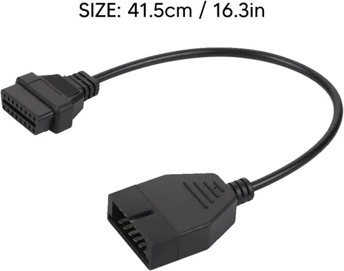 Vista 2 de Escáner OBD1, OBD1 a OBD2 Cable adaptador OBD1 12 pines a OBD2 16 Pines escáner Herramienta de diagnóstico Universal OBD II Cable adaptador