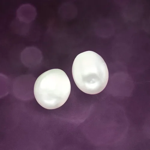 Vista 5 de Ross-Simons - Pendientes de perlas cultivadas de 0.630 x 0.512 in en oro amarillo de 14 quilates para mujeres