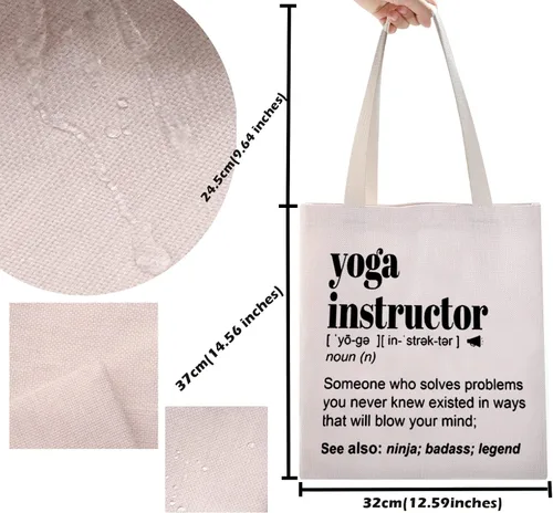 Vista 2 de TSOTMO Instructor de yoga Bolsa de maquillaje Bolsa de maquillaje Profesor de yoga Regalo de agradecimiento Instructor de yoga Regalo