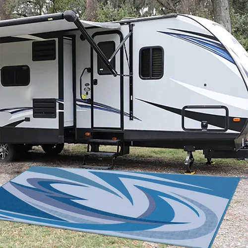 Vista 10 de EEZ RV Products - Esteras reversibles resistentes para exteriores de 9'x12' para RVing/Boondocking