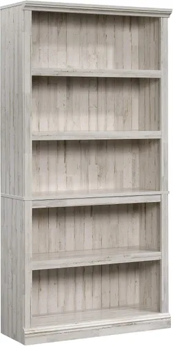 Vista 25 de Estantería de 5 niveles de Sauder, estantería de madera multiusos para oficina en casa, sala de estar, en castaño tiza