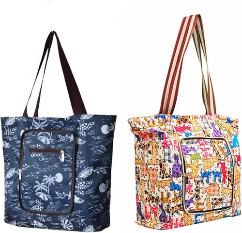 Vista 11 de Bolsas de compras reutilizables, plegables, lavables, impermeables, grandes, resistentes y resistentes para uso diario
