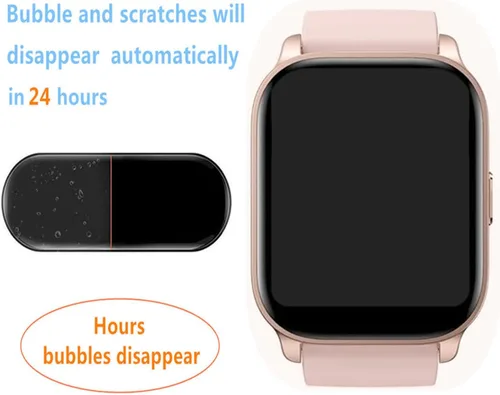 Vista 3 de Protector de pantalla compatible con TOOBUR IDW17 Smart Watch 2.01 (paquete de 6) película suave de TPU transparente, compatible con OCTANDRA