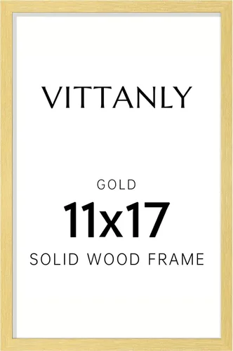 Vista 137 de Vittanly - Marco de fotos de 4 x 6 pulgadas de madera maciza con plexiglás, incluye paspartú de 3,5 x 5, para colgar en la pared o poner sobre una