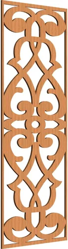 Vista 173 de 9 3/8"W x 24 3/8"H x 1/4"T Bellaire Decorativos Paneles de pared de madera calado, abedul