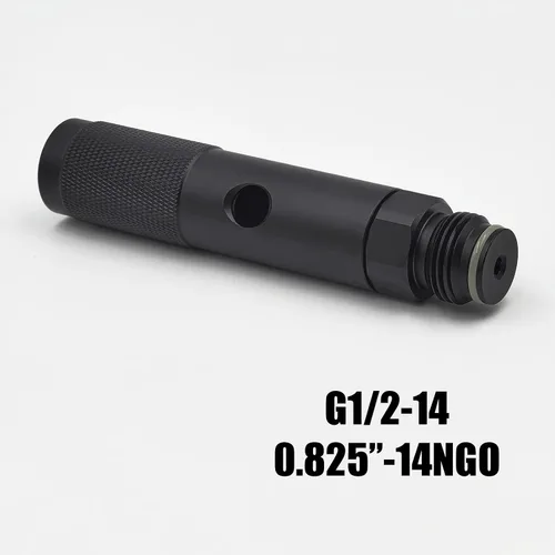 Vista 3 de Adaptador de carga rápida de cilindro pequeño cartucho de CO2 de 0.42 oz para agua de soda de Paintball PCP Airsoft G1/2-14 (0.825"-14NGO)