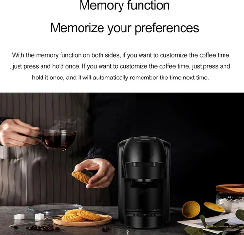 Vista 6 de Cafetera de cápsulas de espresso, máquinas de capuchino para el hogar, pequeña máquina de café expreso, máquina de café automática, máquina de café