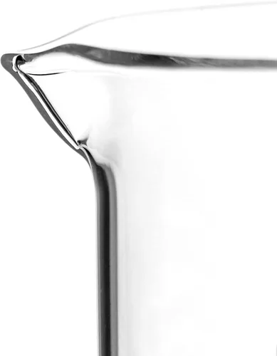 Vista 3 de QWORK Vaso con asa, taza medidora de 3.4 fl oz, vidrio de borosilicato, taza con boquilla de vertido, paquete de 2