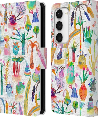 Vista 117 de Head Case Designs Officially Licensed Ninola Brushstrokes Black Summer Patterns Leather Wallet Case Compatible with Samsung Galaxy A07 4G