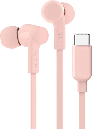 Vista 14 de Belkin SoundForm - Auriculares con cable con conector USB-C, auriculares intrauditivos con micrófono, auriculares USB-C para iPhone 17, iPhone 16