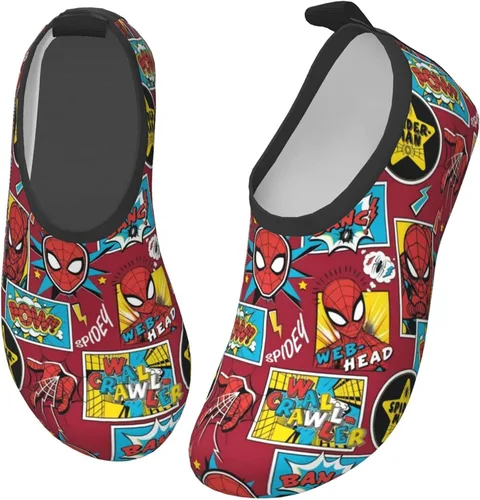 Vista 2 de Cool Superheros Zapatos de agua para niños ligeros antideslizantes piel de agua descalza deportes de natación playa piscina para niños y niñas