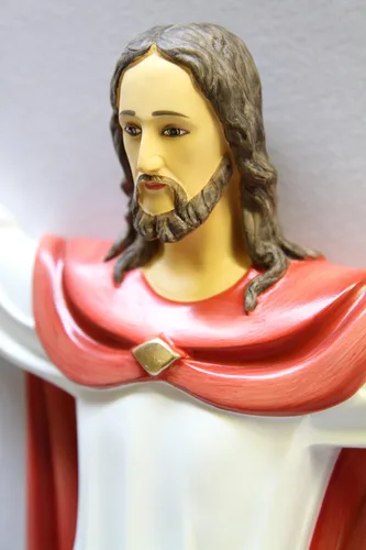 Vista 5 de Vittoria Collection Estatua de pared colgante de 26 pulgadas, Bendición resucitada, resurrección de Jesucristo, escultura italiana, hecha en Italia