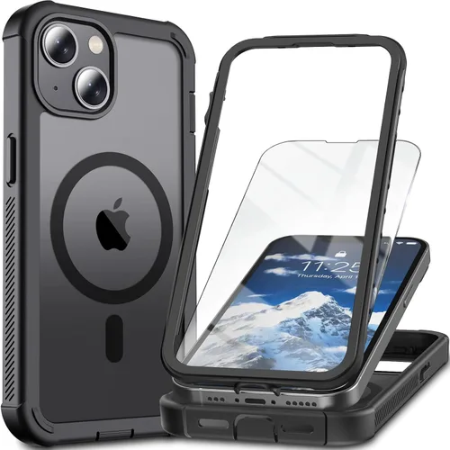 Vista 52 de Funda magnética para iPhone SE 3ª y 2ª [protector de pantalla] [compatible con MagSafe] [protección contra caídas de grado militar]