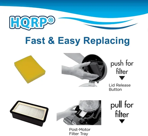 Vista 6 de HQRP Juego de filtros compatibles con Bissell CleanView 1008 para 1813 1825 1831 1834 1836 1837 1838 1243 1319 2383 2410 2412 3247 3583 3918 4207 7