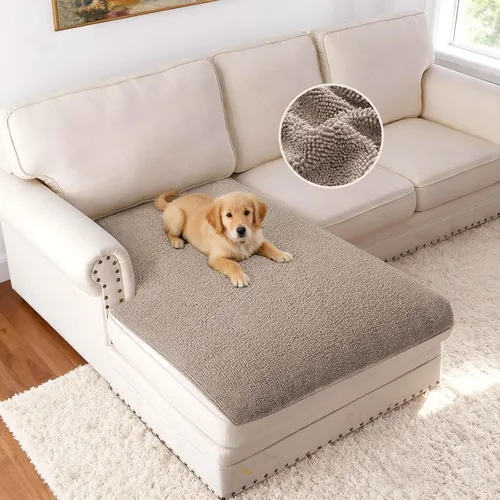 Vista 33 de H.VERSAILTEX Funda Antideslizante para Sofá de Mascotas Protector de Cama de Perro de Chenilla Funda de Sofá Gruesa y Suave Apta para Mascotas