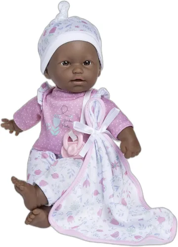 Vista 11 de La Baby Hispanic - Muñeca bebé hispana de cuerpo suave pequeño de 11 pulgadas JC Toys - La Baby Lavable Traje floral rosa extraíble con Mono
