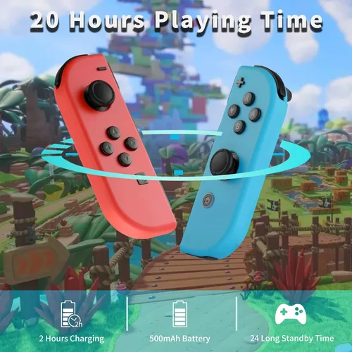 Vista 3 de PPCgrop Joy Con para Nintendo SwitchLiteOLED, reemplazo mejorado para Switch Joycon LR Soporte de doble vibracióncontrol de movimientodespertador