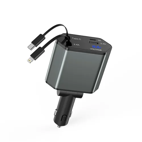Vista 9 de Cargador de coche para iPhone de Apple, cargador de coche rápido para iPhone【2Pack】Adaptador de cargador de coche de doble puerto USB C