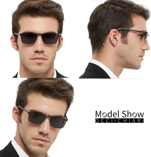 Vista 2 de OCCI CHIARI hombres clip en gafas de sol con protección UV400 gafas de conducción sobre gafas recetadas
