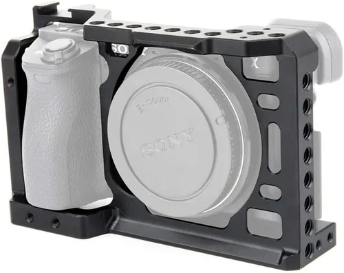 Vista 8 de NICEYRIG - Jaula para cámara Sony Alpha A6400 A6500 con segundo punto de bloqueo-082 Con agujeros roscados de 1/4 y 3/8 '' Abrazadera Nato