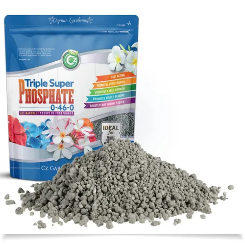Vista 6 de Fertilizante triple súper fosfato 0-46-0 fabricado en Estados Unidos - Potenciador de floración - TSP alimento vegetal de fósforo puro para plantas