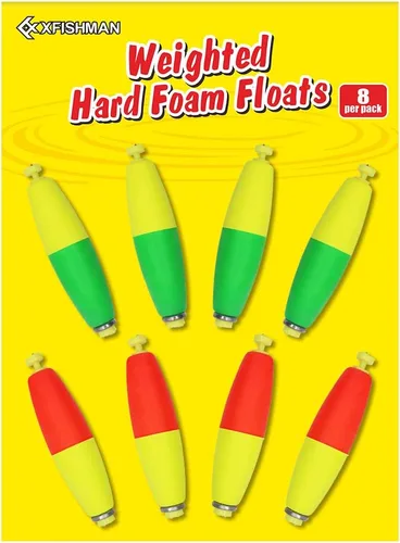 Vista 12 de XFISHMAN Kit de corchos de pesca con peso para pescar, flotador de espuma hecho a mano, 1 pulgada, 2 en 8-12 unidades Surtido 12 Pack