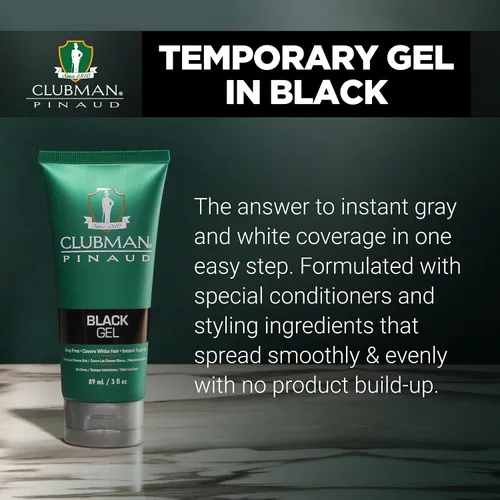 Vista 3 de Clubman Gel negro temporal, 3 fl oz