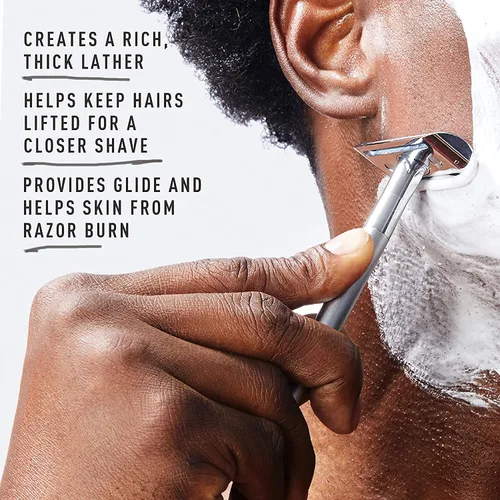 Vista 5 de Bevel Paquete de crema de afeitar y aceite para antes del afeitado: incluye crema de afeitar para hombres y aceite de imprimación, clínicamente