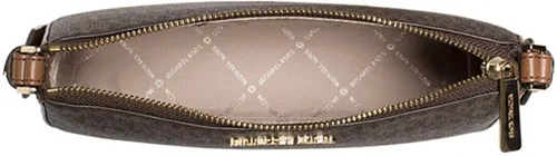 Vista 3 de Jet Set Bolsa de hombro con logotipo pequeño de viaje con bolsas Marrón