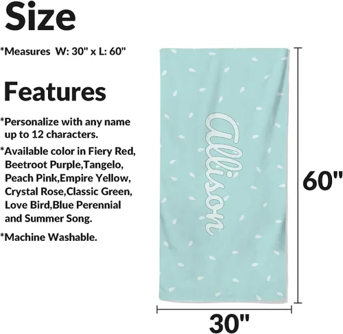 Vista 2 de Toalla de playa personalizada de frutas de verano, toallas de playa personalizadas para playa, baño, piscina, manta de sol para niños y adultos