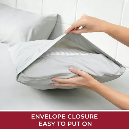 Vista 6 de Mellanni Juego de sábanas + 2 fundas de almohada Bundle&Save - Sábanas y fundas de almohada de lujo para hotel - El paquete incluye: 4 juego