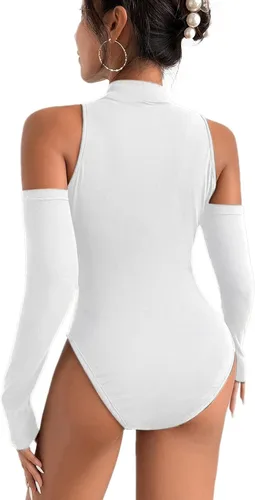 Vista 2 de Hilinker Body de mujer con cuello alto y hombros descubiertos