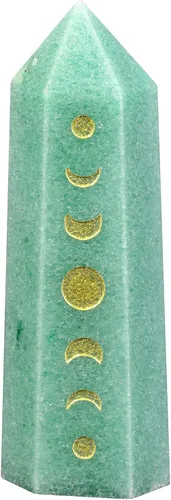 Vista 8 de Nupuyai Piedra de cristal curativa de ojo de tigre para meditación de chakras, terapia de reiki, decoración de varita de cristal para oficina