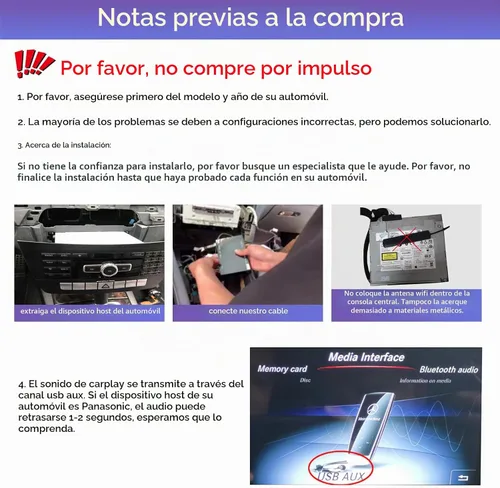 Vista 6 de Decodificador inalámbrico de interfaz CarPlay para Mercedes-Benz NTG5.0