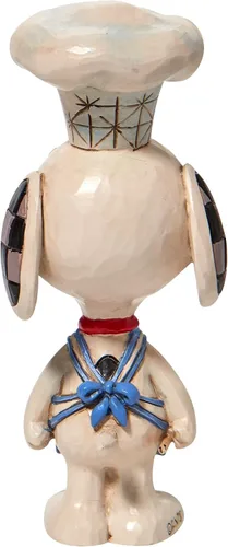 Vista 2 de Enesco Jim Shore Peanuts Chef Snoopy - Figura en miniatura, 4 pulgadas, multicolor