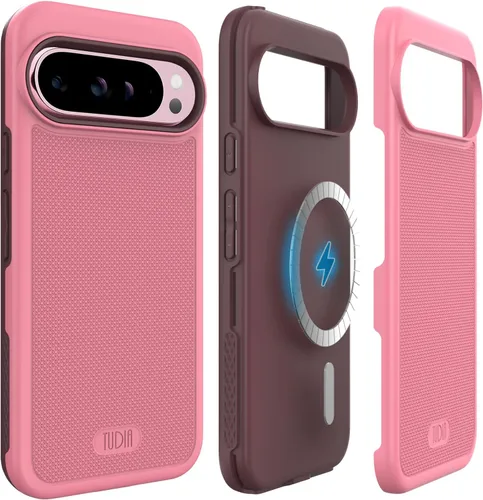 Vista 56 de TUDIA MergeGrip [Compatible con Magsafe] Funda para Google Pixel 7a 2023, [Probada contra caídas de grado militar] Borde elevado para protección