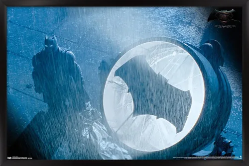 Vista 8 de Trends International Película DC Comics – Batman v Superman – Póster de pared de señal, 14.725 x 22.375 pulgadas, versión enmarcada de madera