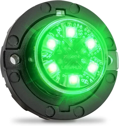 Vista 24 de Lamphus SnakeEye III - Luz estroboscópica de posición oculta [SAE Clase 1] [IP67 Impermeable] [72 Modos de flash] [Función TBT] Luces de advertencia