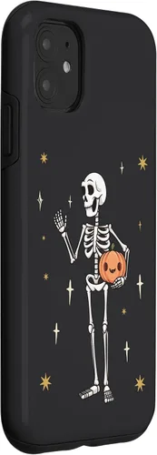 Vista 3 de Funda divertida de Halloween con diseño de esqueleto para iPhone 11