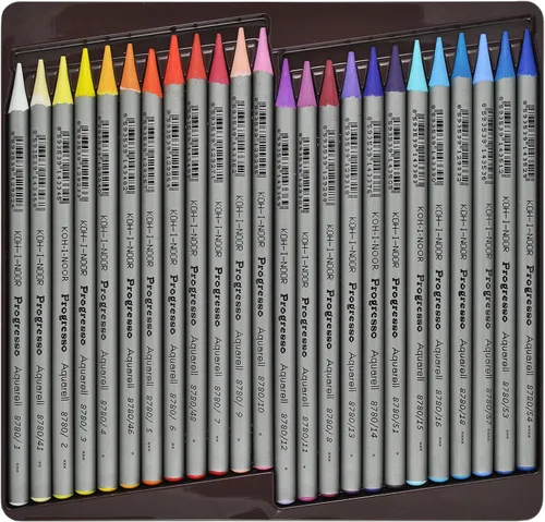 Vista 3 de Koh-I-Noor Progresso Lápices de colores Aquarell sin madera (juego de 48)