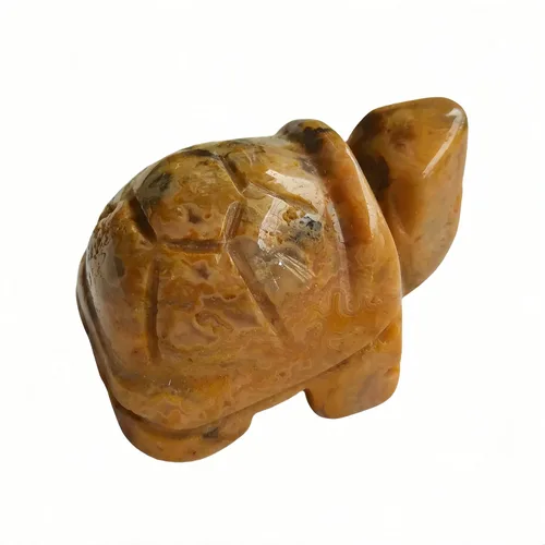 Vista 17 de Estatuas de animales talladas a mano de tortuga de sangre africana natural, coleccionables, cristales de 1.5 pulgadas y escultura de piedras