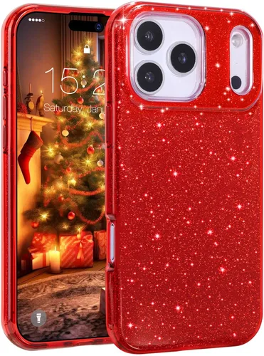 Vista 70 de MATEPROX - Funda compatible con iPhone Air de 6.5' [2025], carcasa protectora de 3 capas con purpurina brillante y tendencia, anti-arañazos y a