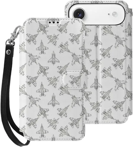 Vista 29 de SWEET TANG Funda protectora para iPhone 17, con tarjetero y tarjetero Patrón 828