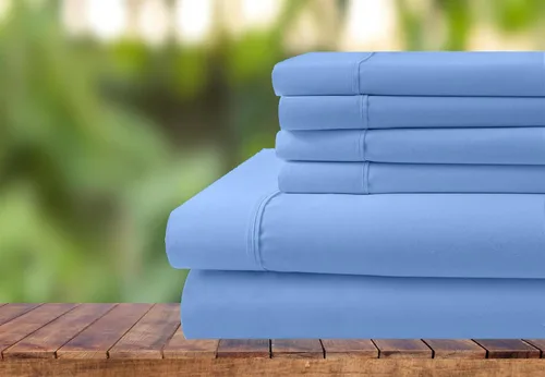 Vista 18 de Juego de ropa de cama de 6 piezas, juego de sábanas de algodón de 1000 hilos, bolsillo extra profundo de 28 pulgadas, tejido satinado nítido y Negro
