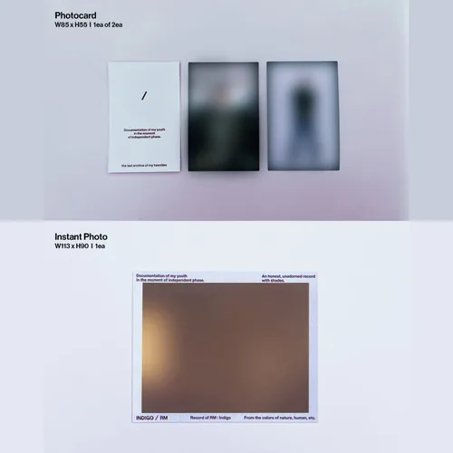 Vista 6 de RM de BTS Indigo Weverse Álbumes Ver. Caja exterior + libro de letras + tarjeta postal + tarjeta de fotos + tarjeta de fotos + foto instantánea +