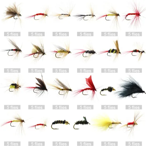 Vista 2 de Croch 100pcs/120pcs Surtido de moscas de pesca con mosca seca kit con caja para moscas impermeable para pesca de la trucha